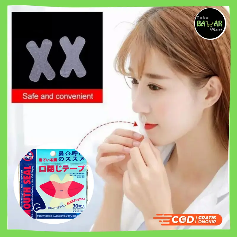 Stiker Penutup Mulut X / Stiker Bibir Anti Ngorok Dengkur / Mouth Seal / Penutup Mulut Bentuk X 0