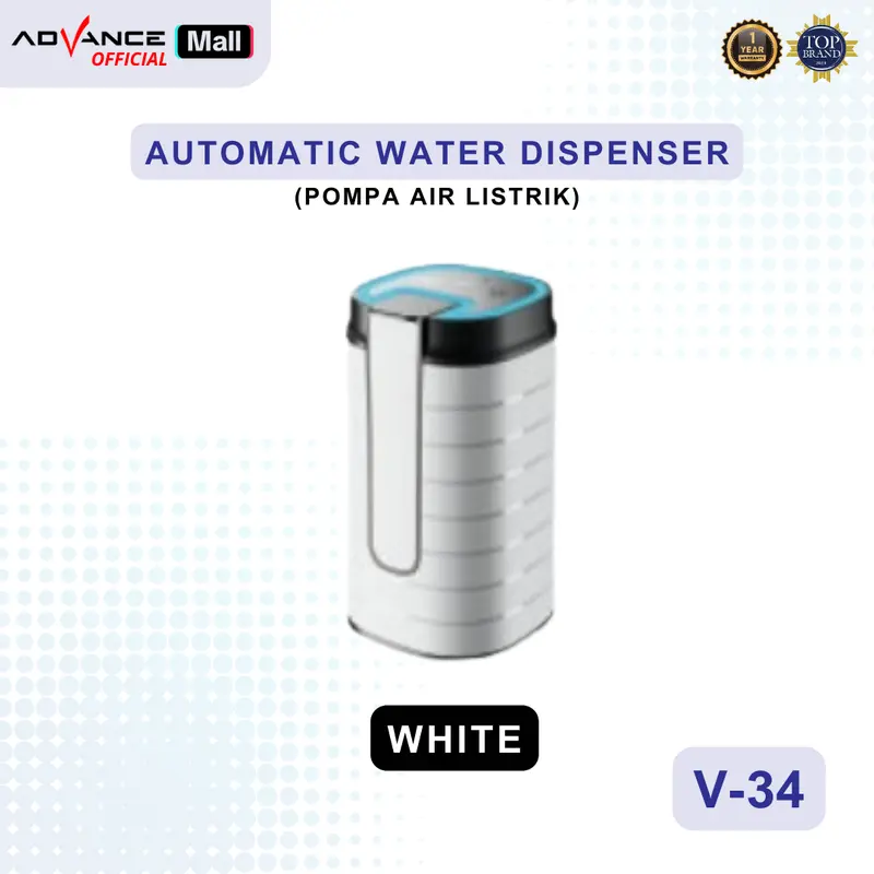 【COD】Advance Water Dispenser Automatic V-34 Pompa Galon Elektrik Dispenser Air Water Pump Portable Kabel Mesin Stainless 4