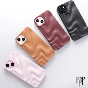 PIPOPCASE New! 4D Diagonal Wave Soft Silicone Soft Case Casing Cover