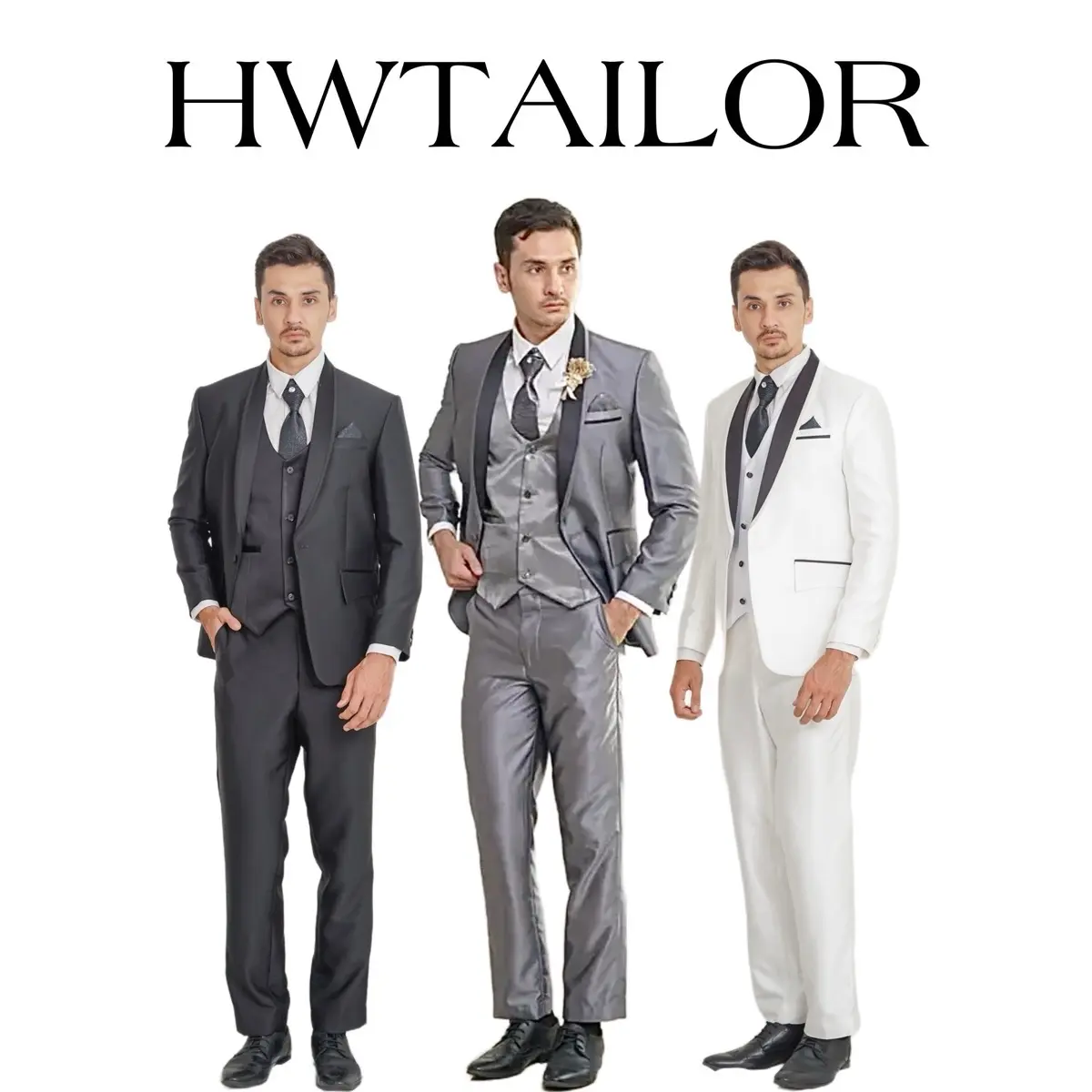 HWTAILOR JAS FULL SET SEMIWOOL GLOSY PENGANTIN Casual Blazer Pria Celana