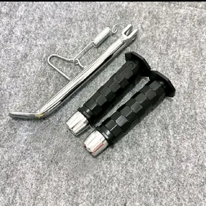 Standar Samping Chrome Plus Grip Octagon jalu stang chrome Honda Yamaha Mio Fino xeon revo supra kharisma Beat Vario Scoopy Supra Ring 17 14 universal motor Motorcycle