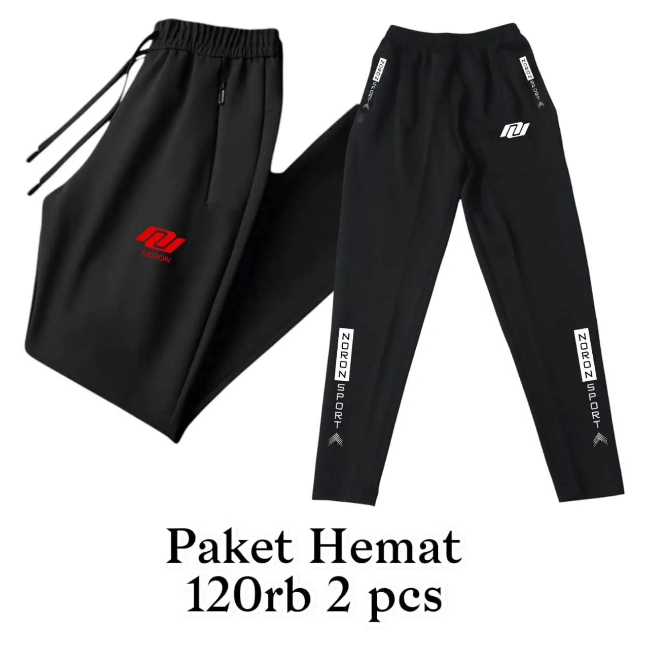 NORON - PAKET HEMAT 120rb 2 pcs Jogger Track pants Training Running / Celana Panjang Ringan Lari Jogging Marathon