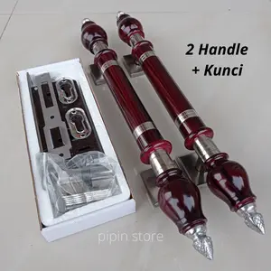 Handle Pintu Rumah 1 Set Kunci Lengkap - Pegangan Gagang Tarikan Pintu Rumah Body Kunci 45cm & 35cm Fullset