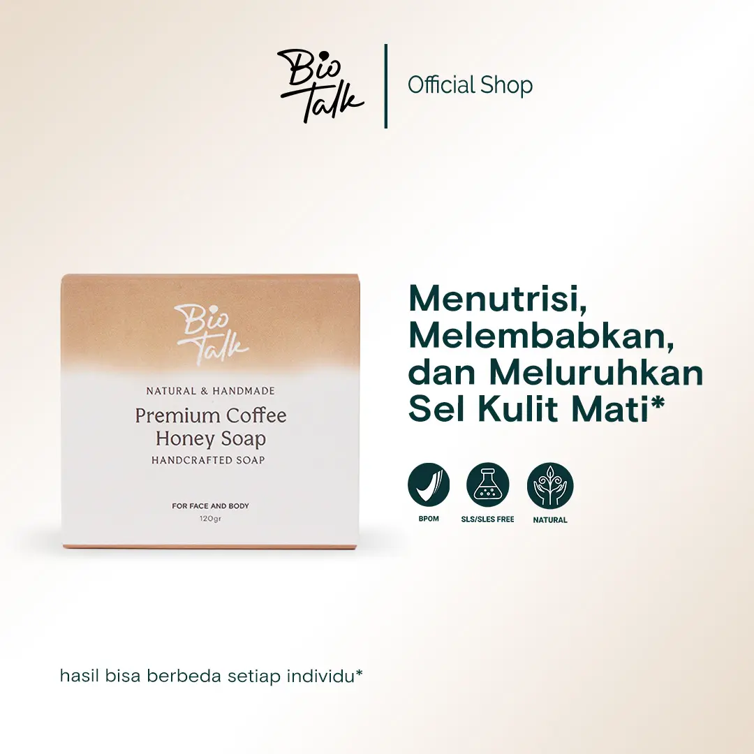 Bio Talk Sabun Herbal Natural Premium Coffee Honey Soap Mandi
