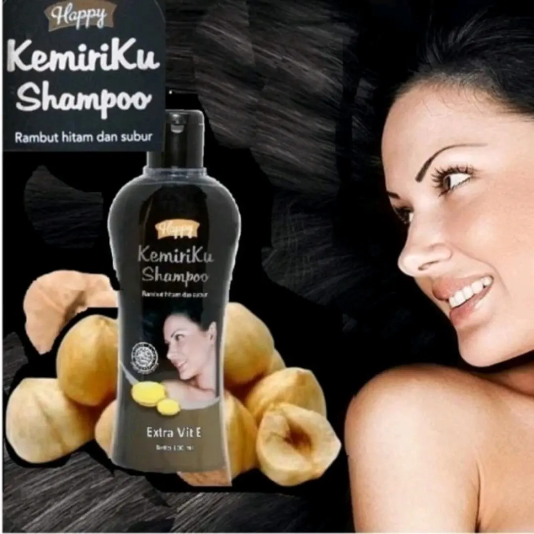 Happy Shampoo Kemiriku penghilang uban dan mengurangi rontok Haircare Melebatkan Perawatan