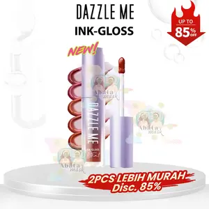 Dazzle Me Ink-Gloss Lip Tint Watery Ink Gel Lip Tint Long Lasting Tahan 12 Jam Hydrating Glossy Finish dengan Formula Watery Gel Ink dan 4 Kandungan Hidrasi - Bibir
