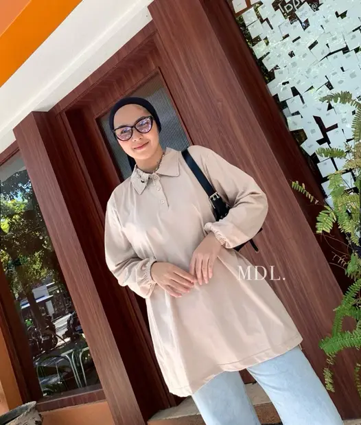 KAOS OVERSIZED COMBED KERAH KANCING KAOS POLLO DAILY TOP JUMBO XXL BASIC POLOS TANGAN PANJANG 30S naydee 0
