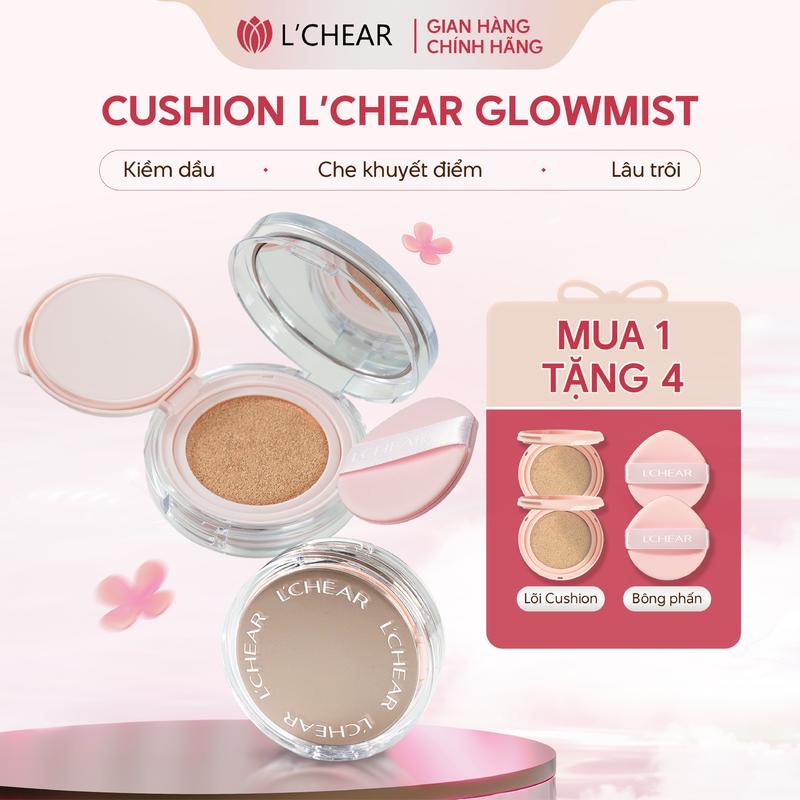 【Mua 1 tặng 4 Phấn Nước Kiềm Dầu LCHEAR, Cushion Che Phủ Tự Nhiên, Căng Bóng, Lâu Trôi 10g