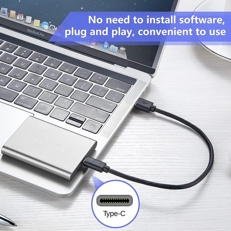 Product Introduction of 4TB External Hard Drive Portable SSD Type-C/USB 3.1 External Solid State Drive Hard Disk External Compatible with Desktop/Laptop/Mac/Windows/Linux/Android 0