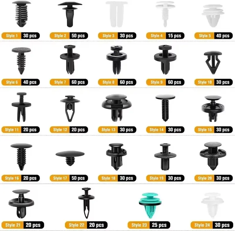Retainer Klips 800 + 45pcs Kancing Klip Mobil Baut Rivet Trim Retainer Clip 845PCS Klip Bumper Fender 1