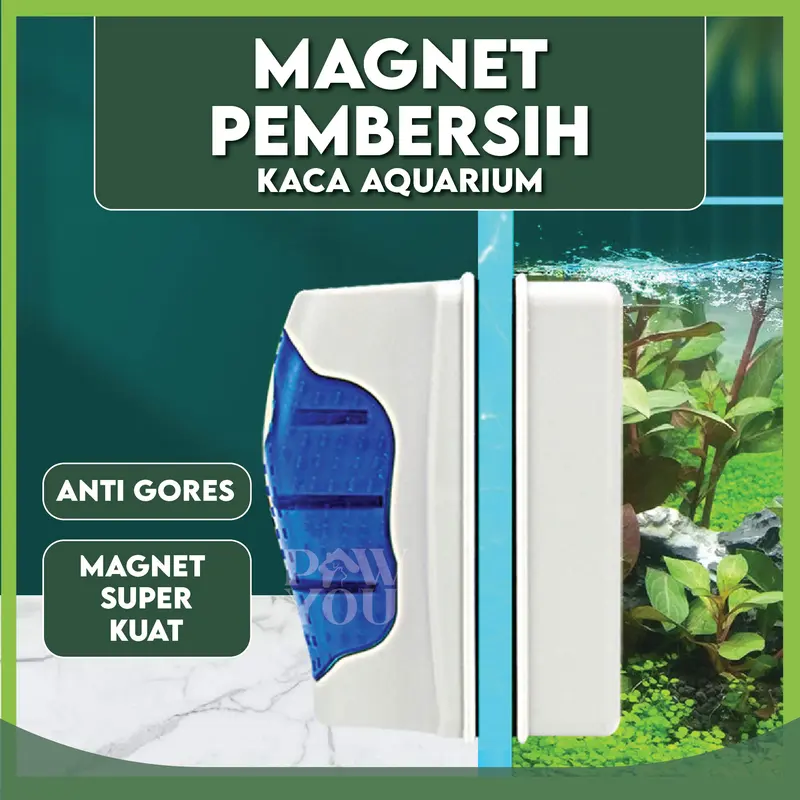 Alat Pembersih Kaca Aquarium Sikat Magnet Premium Magnetik Brush Design Kecil 5