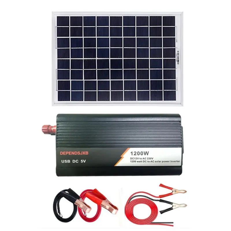 Solar Power System Kit,Off Grid Solar Panel with 1200W 12V Solar