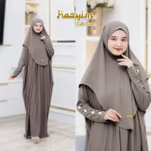Keiyra Mecca Abaya Set Hijab Gamis Syari Terbaru Bahan Jersey Premium Umroh Abaya Daily Busui Friendly