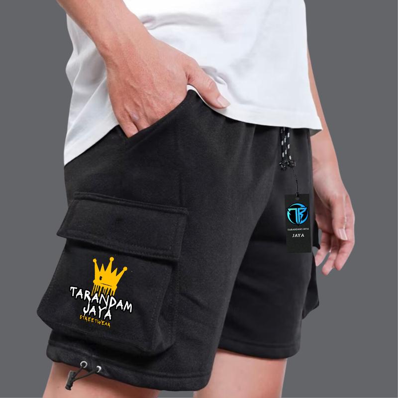 New 2025 Celana Pendek Cargo Pria Keren Motif Grafiti Terbaru Short Pants Kargo Hitam Banyak Motif Size M-L-XL-XXL 2