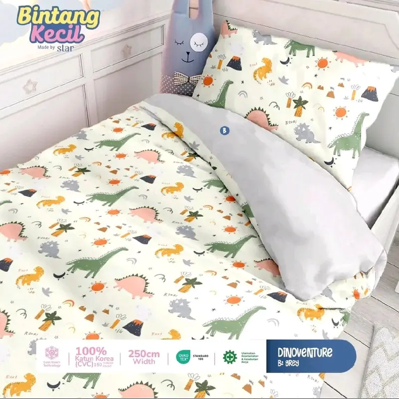 Bedcover Set Motif Terbaru Katun Star Anak Ukrn 160x200 - 200x200 7