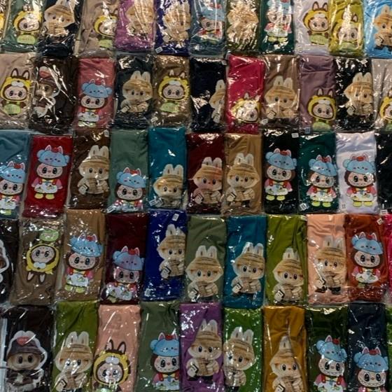 Hijab Anak Labubu Jersey Premium Hijab Karakter Kerudung Instan Anak Umur 2-15 Tahun Muslim Terbaru Terlaris Nyaman Halus Jersey Premium Sekolah 5