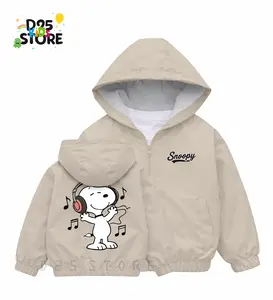 Jaket Parasut Anak Laki-Laki  Perempuan Usia 3-11 Thn Motif Sablon SNOOPY