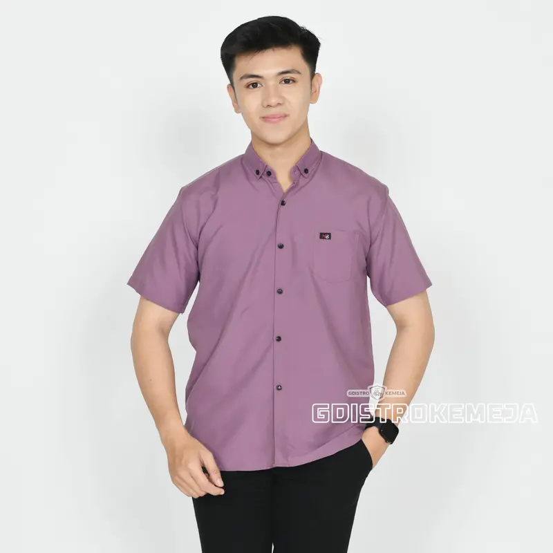 Kemeja coksu milo baju pria kemeja polos lengan pendek katun nyaman 3