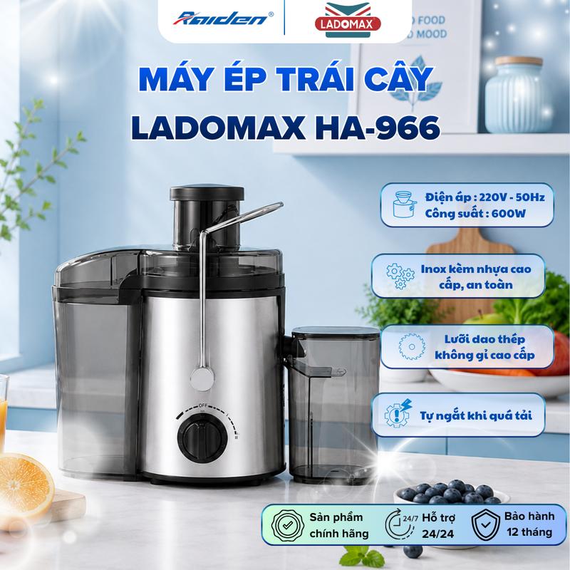 Máy Ép Trái Cây LADOMAX HA-966 Đa Năng – Chuyên Dụng Cho Quán – Dao Thép Không Gỉ – Tự Ngắt Khi Quá Tải