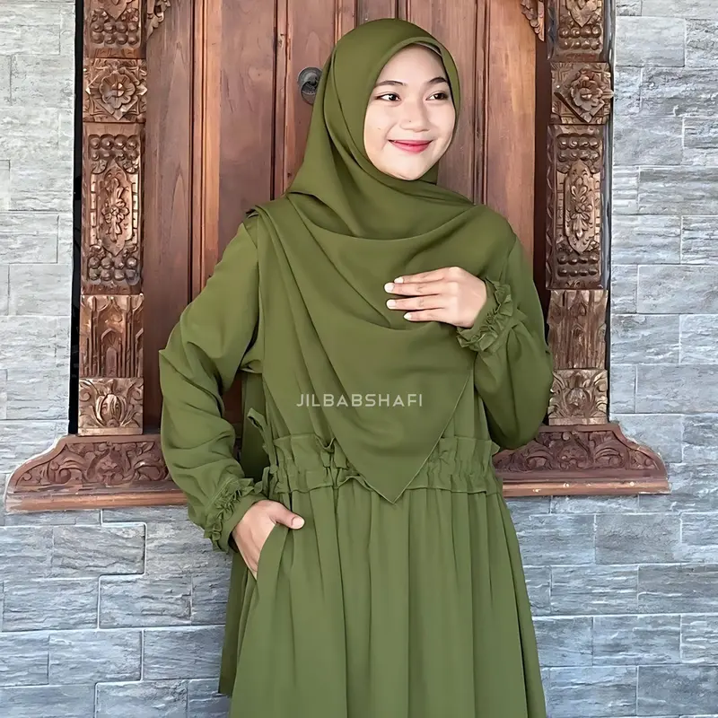 GAMIS ALISYA WOLFIS RAYON CRINKLE JILBABSHAFI 6