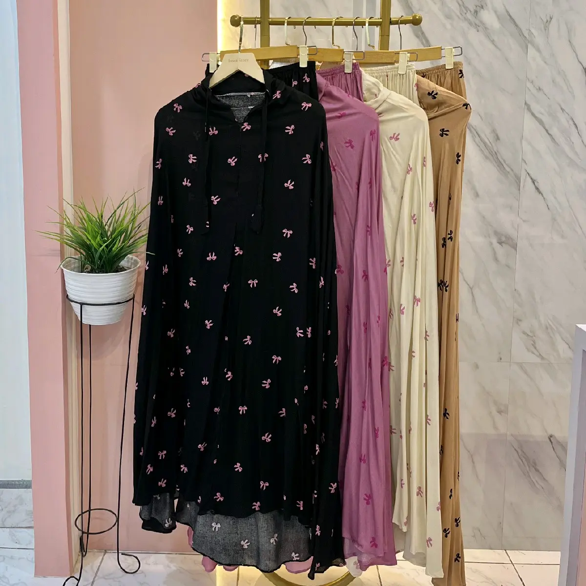 Mukena Coquette Mukenah Motif Pita Mukena Dewasa Rayon
