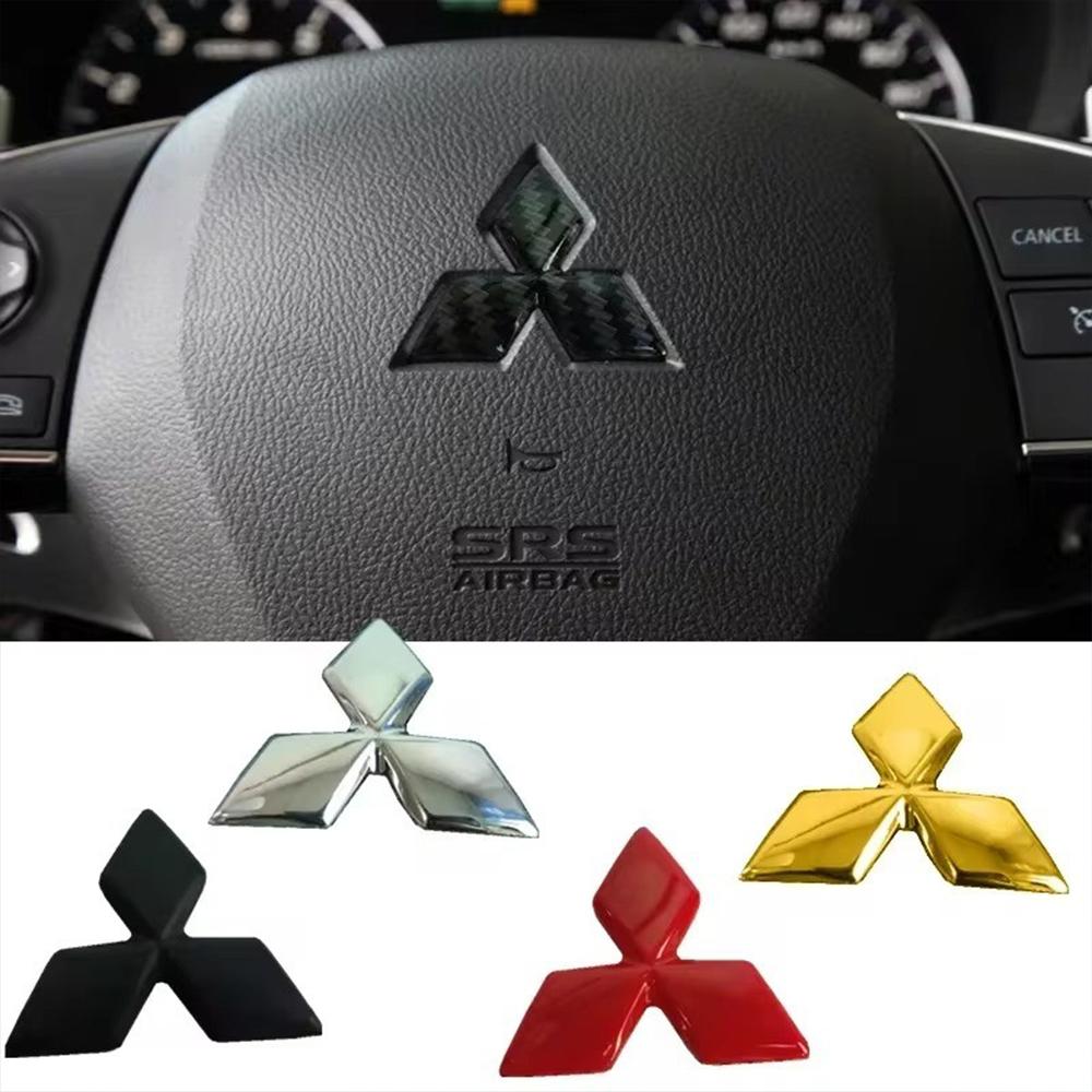 Emblem Mitsubishi 3 Berlian Cover Logo Stir Mobil 46x40mm Bahan ABS Mudah Dipasang Tanpa Lepas Logo Asli Tampilan 3D Elegan Cocok untuk Mitsubishi Xpander/Pajero/Outlander