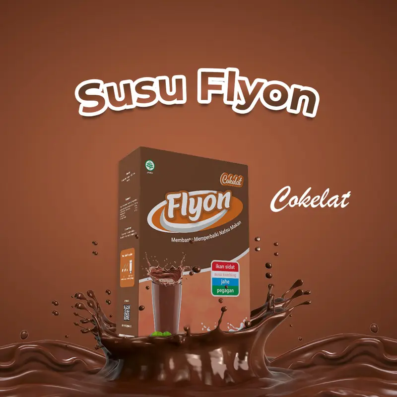 Susu Flyon Rasa Cokelat Penambah Nafsu Makan Tinggi Kalori & Protein 200gr 4
