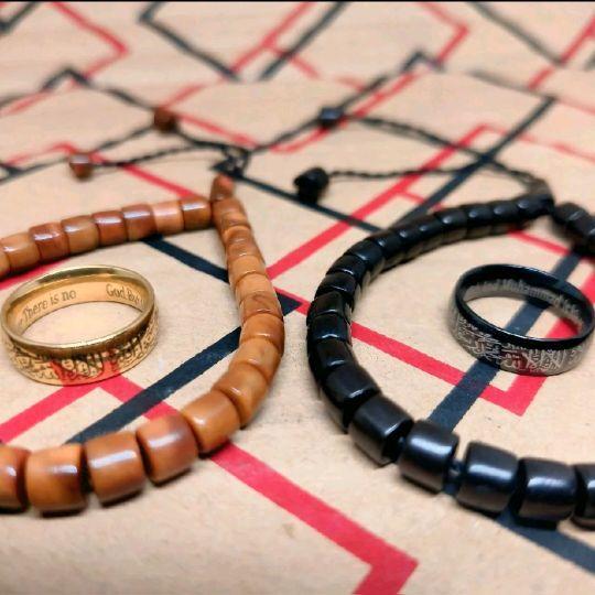 Gelang Koka Marjan Dewasa 33 Butir & Cincin Tauhid - Perhiasan Elegan untuk Pria dan Wanita Bracelets Gelang Koka Marjan Dewasa 33 Butir & Cincin Tauhid - Perhiasan Elegan untuk Pria dan Wanita Bracelets