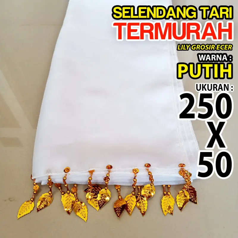 Sampur Tari 2,5 Meter Dewasa Selendang Tari Remo Gombyok Payet Sampur Gandrung Produsen Sampur 5