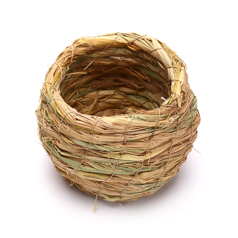 Tổ Chim Bằng Rơm Thủ Công, Tổ Vẹt Ấm Áp Cho Thú Cưng, Phòng Ngủ, Sân Trong, Lồng Chim, Trang Trí 3
