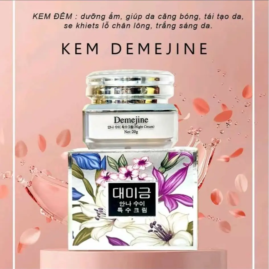 Kem Đêm Demejine (Chính Hãng Hàng Cty) Dưỡng Da -Lọ 20g
