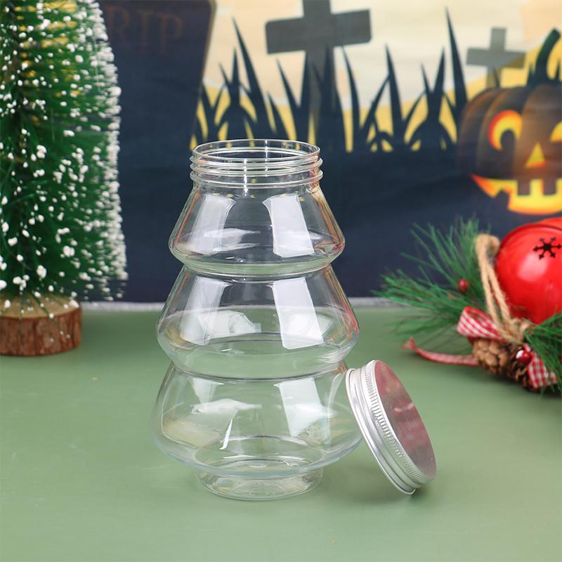 Product Introduction of Creative Plastic Storage Jar Christmas Tree Decorative Wedding Center Candy Jars Living Room Desktop Snack Organizer Home Decor Transparent Biscuit Candy Snack Jar Christmas Gift Box 11