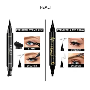 [BPOM] FEALI Eyeliner Stamp 2in1 Waterproof Liquid Duo Eyeliner Wing With Stamp Eye