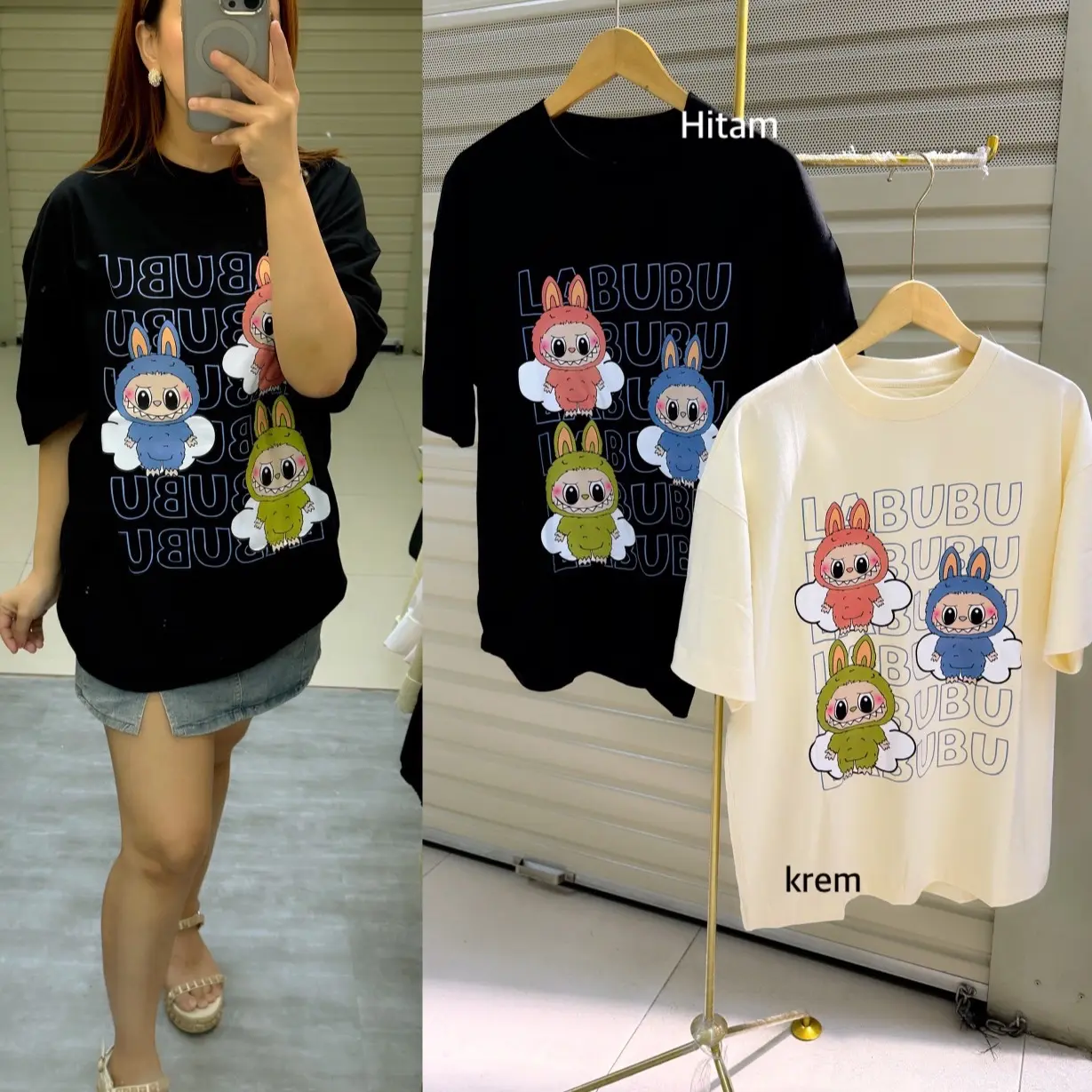 Kaos oversize labububu Bkk 0181