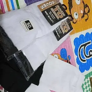 6 Pasang dan 3 Pasang kaos Kaki sekolah putih telapak hitam