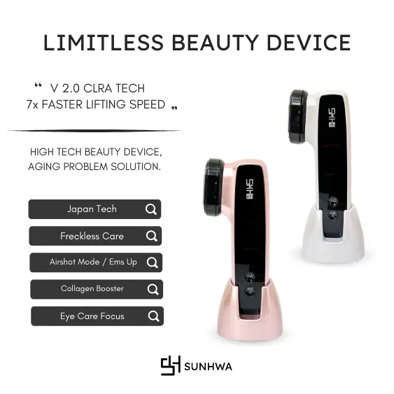 SUNHWA Limitless Beauty Device V2.0 [ ALAT SETRIKA WAJAH | PENIRUS WAJAH | ALAT PENGENCANG WAJAH | COLLAGEN BOOSTER | PORI2 BESAR | ATASI JERAWAT ] 1
