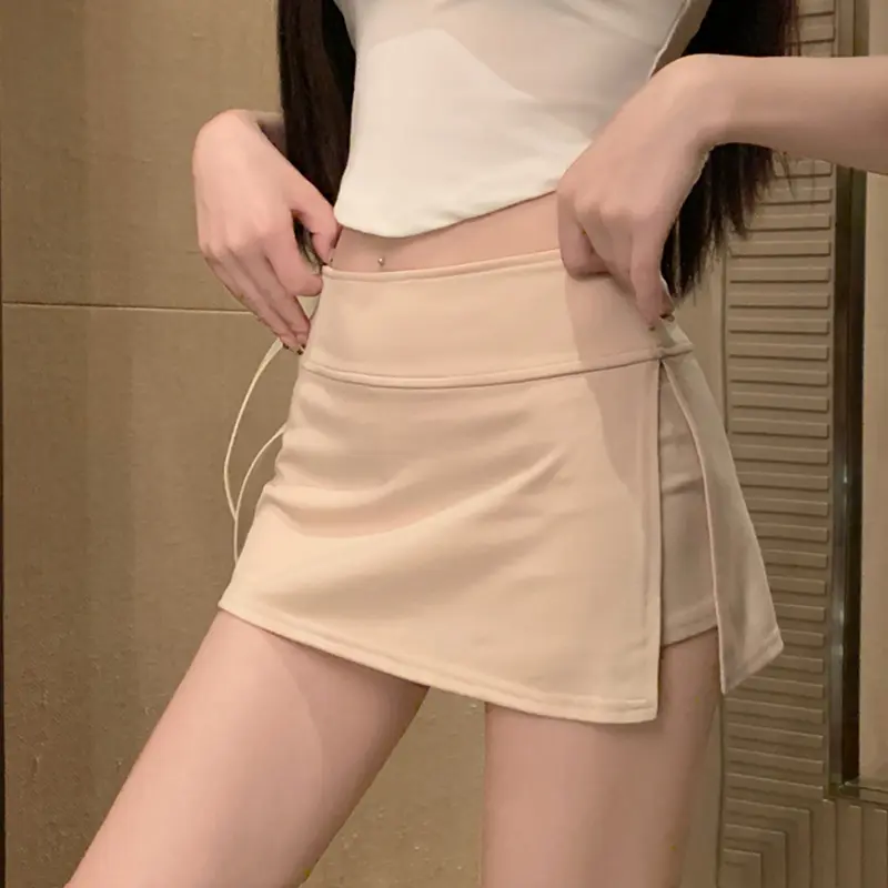 Women's Stretchy Skirt Summer Korean Version Split Bodycon Skirt