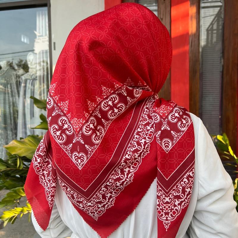 Jilbab segi empat merah putih 17an 1