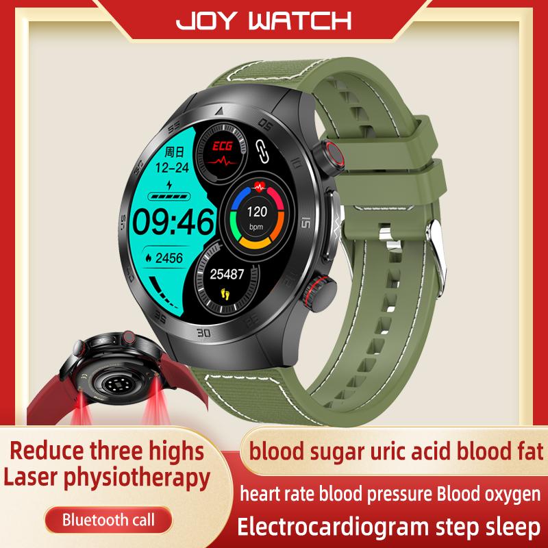 Đồng hồ thông minh, Chiếu Laser Vật lý trị liệu, Ba mức độ thông minh, Gọi ECG, Theo dõi nhịp tim tập thể dục, Theo dõi nhịp tim, oxy trong máu và nhiệt độ, Theo dõi đường huyết, axit uric và lipid trong máu, Vòng đeo tay 0