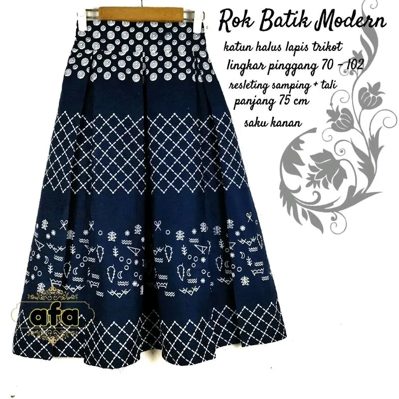 ROK BATIK PREMIUM 7/8 LAPIS TRIKOT-ROK MODERN 7
