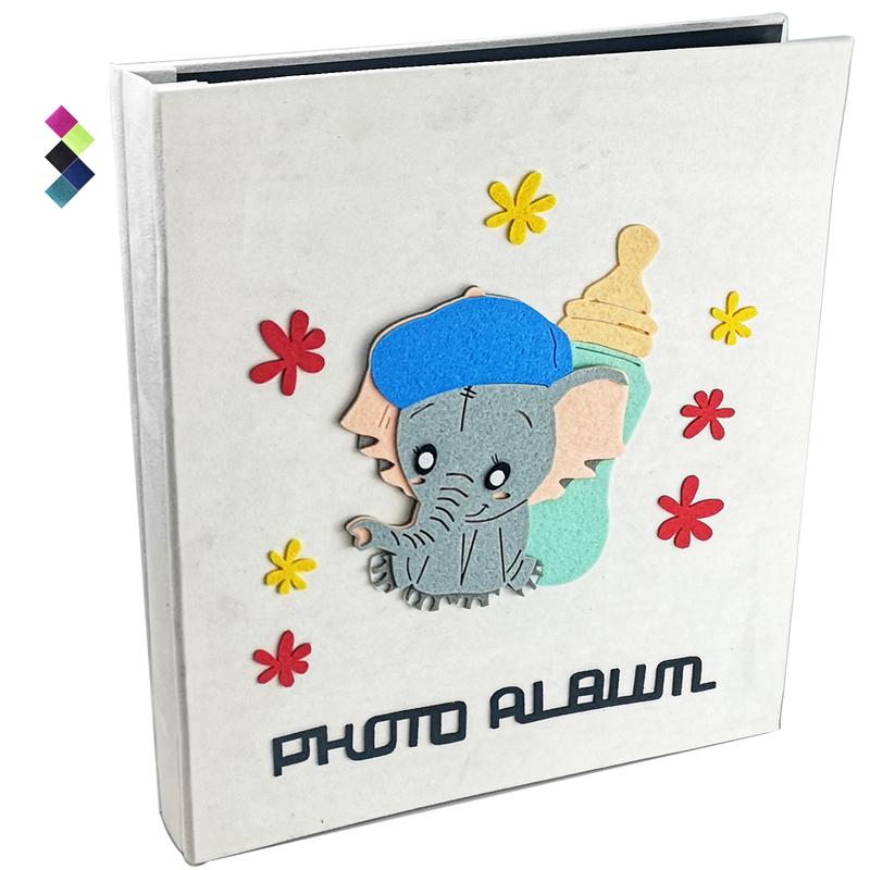 Album Foto Bayi 4R 600 Kantong Slip in, Buku Foto Hardcover Felt Kapasitas Besar Buku Foto Menampung 600 Foto Vertikal Horizontal 2