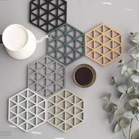 Gambar <Flash Sale> MIISOO Alas piring Hesagon cup glass / alas tatakan gelas cangkir piring mangkok - Coklat dari MIISOO Kab. Tangerang 4 Tokopedia