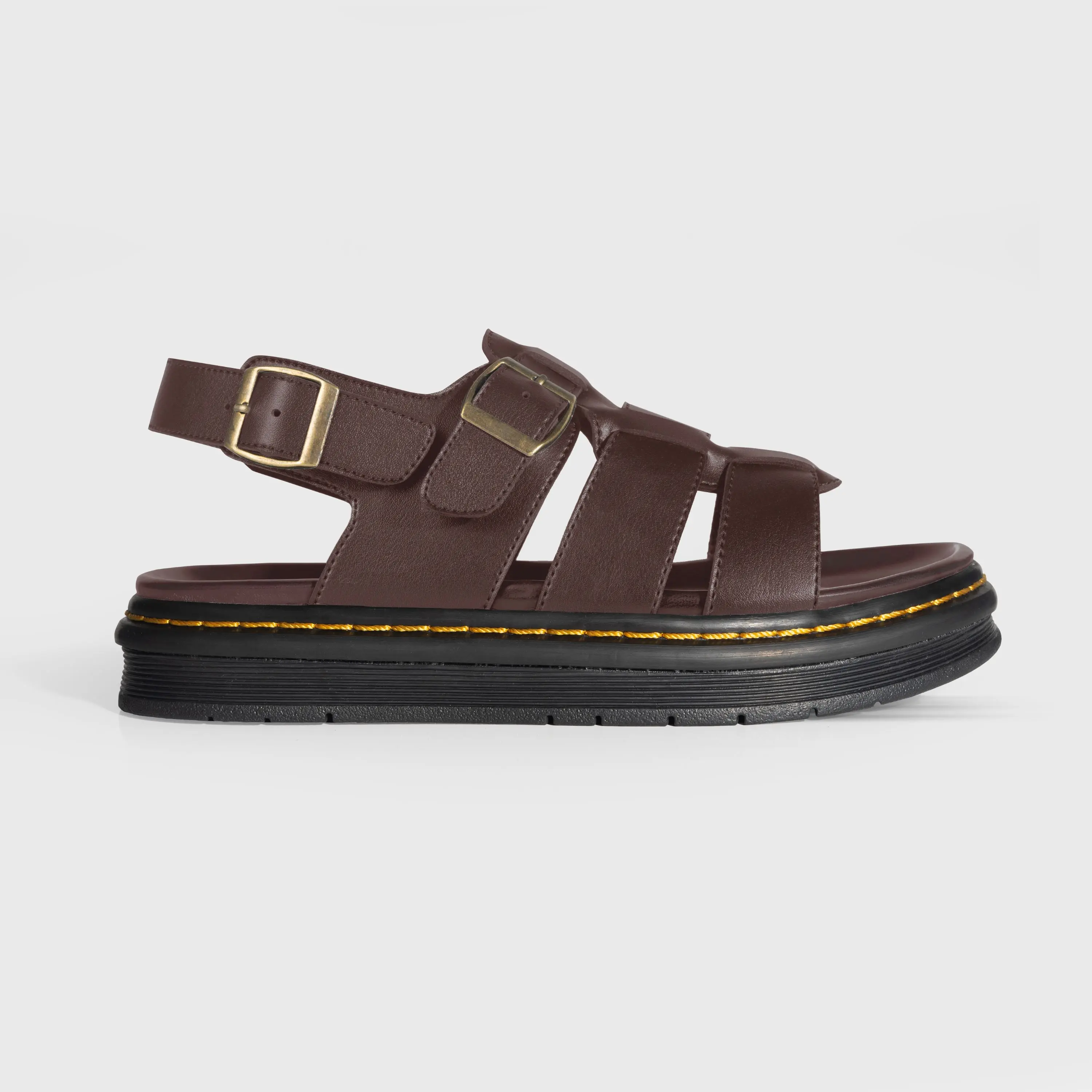 Osgood - Troya Brown - Sepatu Sandal Kulit