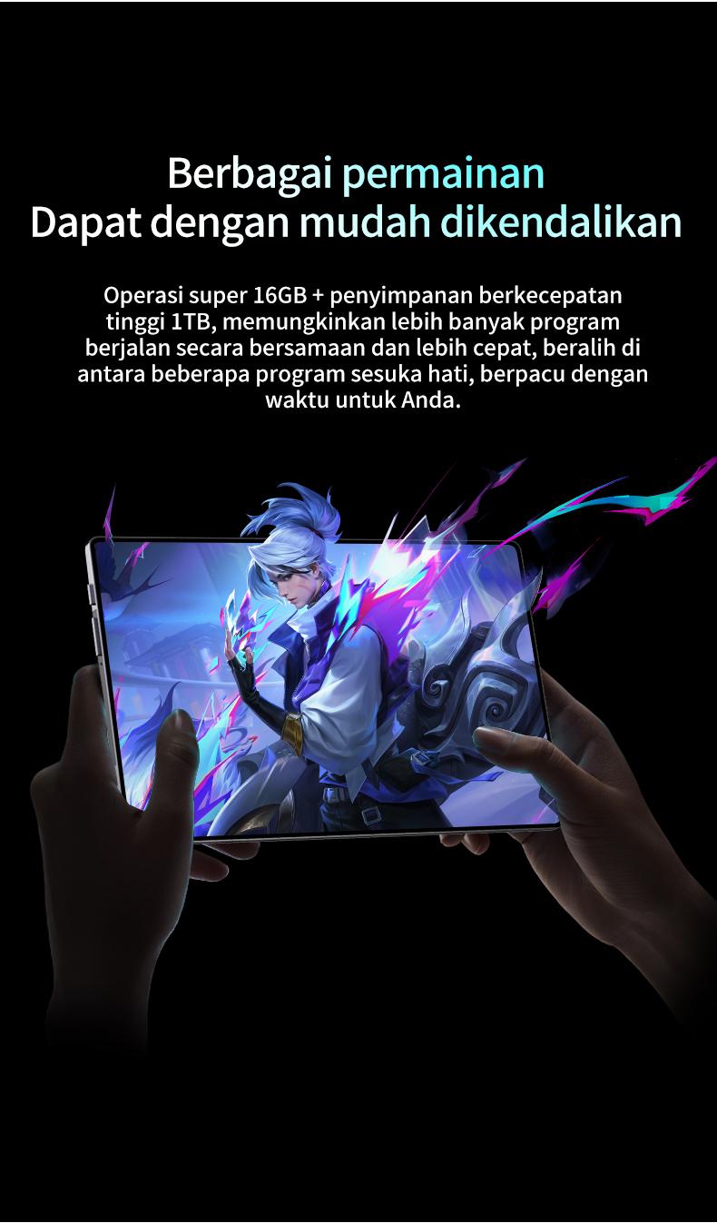 （41）2025 H13 Pro 10.3" Tablet [16GB+1TB]1Pengalaman Pro Layaknya PC|120Hz OLED RealColor FullView Display l Tablet cerdas HD l Ultra-tipi lHiburan Kantor Wifi Bluetooth Kamera