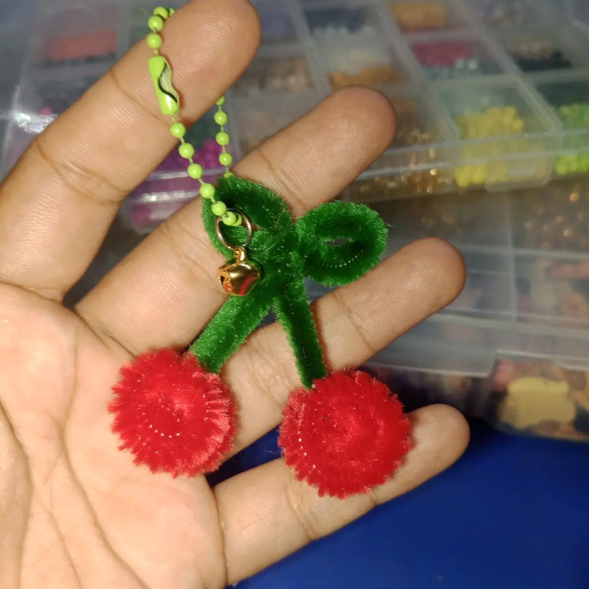 gantungan cherry keychain bag cherry
