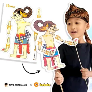 TAYO x KATOTO DIY Wayang Kertas Set Anak Ajaib Karakter Modern Budaya Tradisional Edukatif Seni Tradisional Kualitas Terbaik