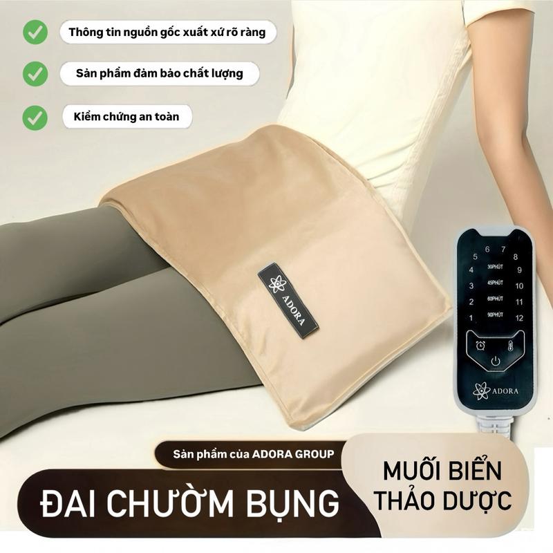 Đai Chườm Nóng Muối Himalaya - Thảo Dược Hỗ Trợ Giảm Đau Lưng Bụng | Túi Chườm Ấm Muối Biển Hỗ Trợ Giảm Đau Bụng Kinh, Sau Sinh - Cải Thiện Đau Lưng, Đau Nhức Xương Khớp, Giúp Thư Giãn có bảng điều khiển nhiệt độ rất tốt cho sức khoẻ may massager