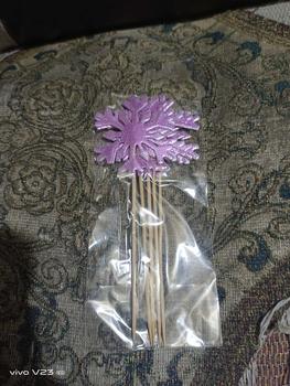 Product Review of Cake topper SALJU Bunga Es SNOWFLAKE/Hiasan kue tusukan SALJU SNOWFLAKE (isi 5pcs) from g**n 2