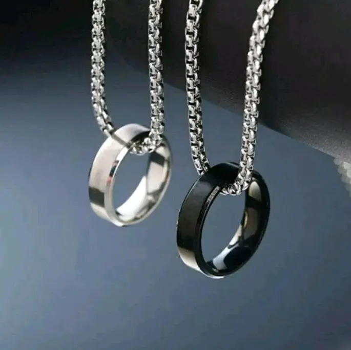 KALUNG ROLLO LIONTIN CINCIN TITANIUM PRIA WANITA TERBARU BAHAN ANTI KARAT DAN TIDAK MUDAH LUNTUR