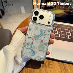 CASE MERMAID DUYUNG 3D GLITTER COMPATIBLE WITH IP 11 12 13 14 15 16 17 PRO MAX 14+ 15+ PLUS